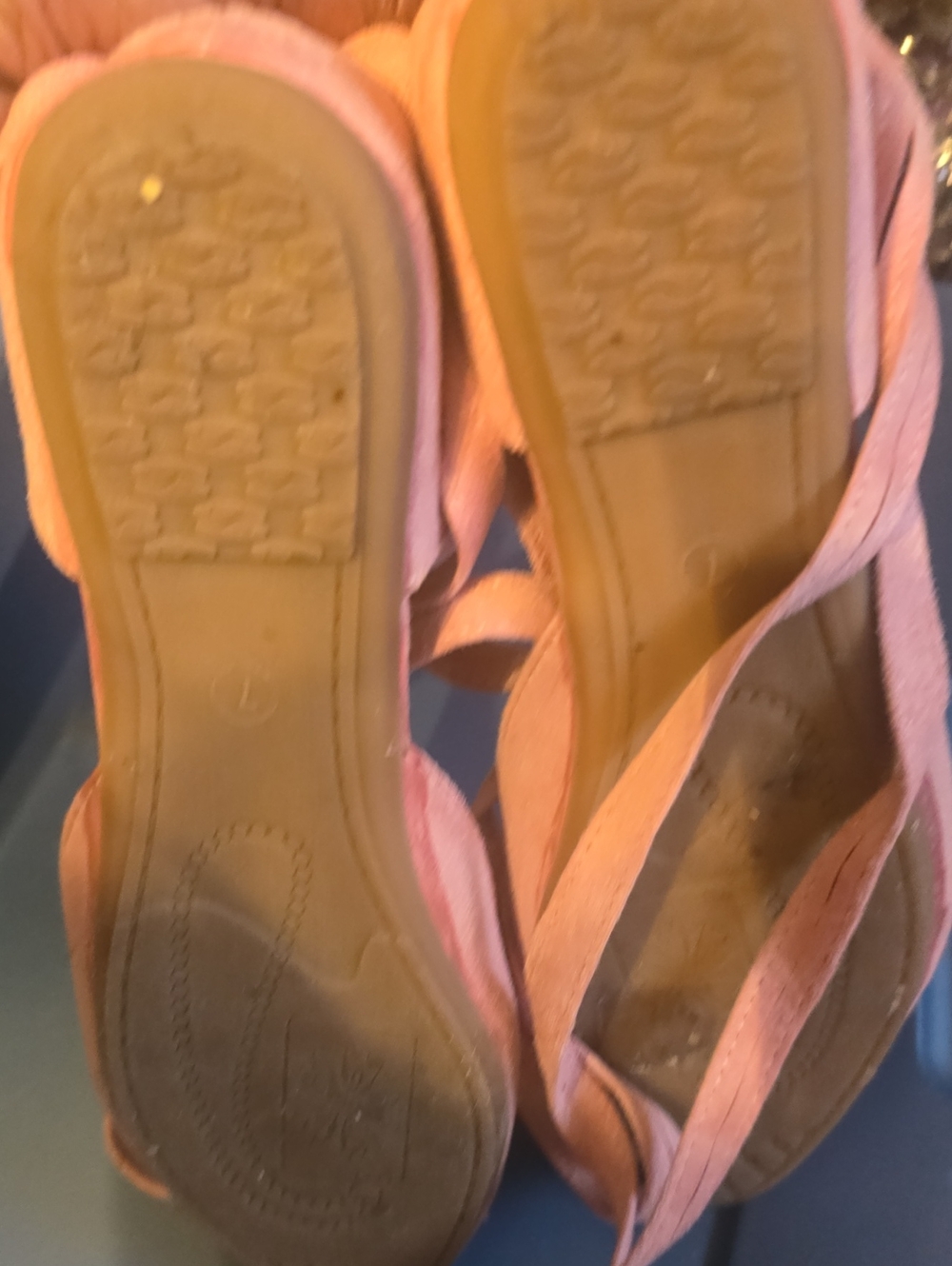 Stellah Dusty Pink Suede Lace-Up Pointed Flats - Picture 5 of 5